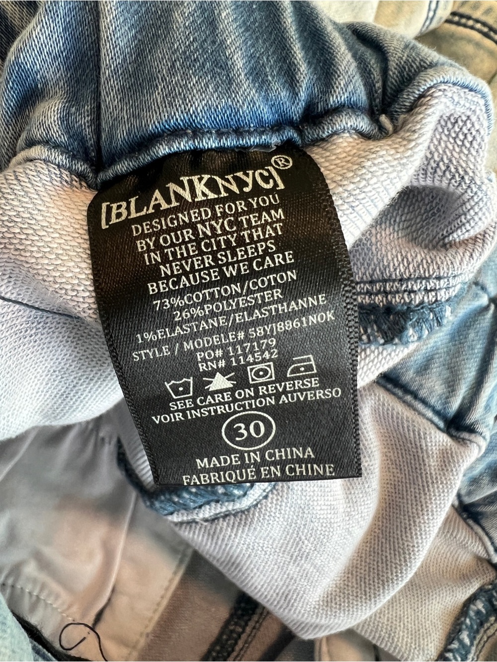 Blank NYC High-Rise Paperbag Denim Shorts - size 30 - Picture 5 of 10